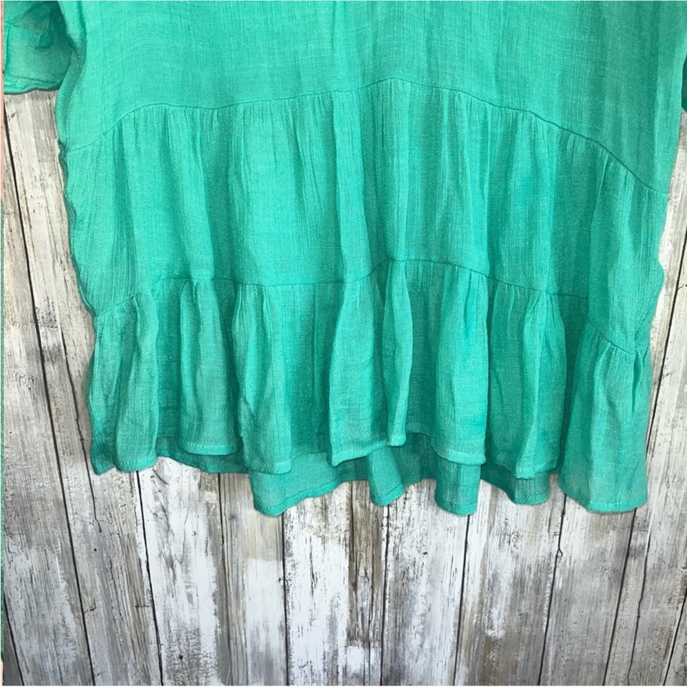 Umgee Blue Green Dye Blouse - Picture 3 of 5